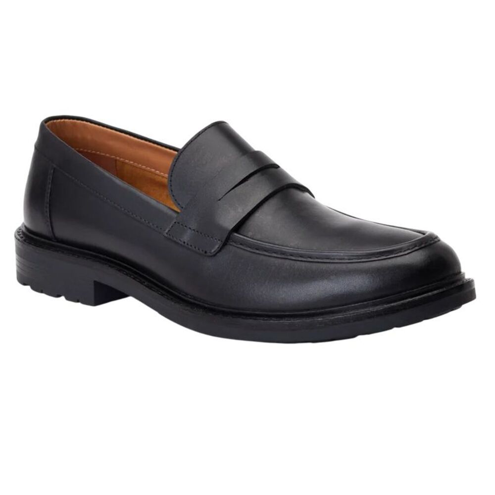 Base London Mens Ivey Leather Loafers / Black